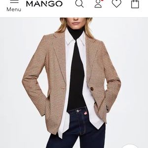 Mango houndstooth suit, sz 14